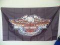 Harley Davidson знаме флаг мотор мотори Харли Дейвидсън орел Американска легенда, снимка 1 - Декорация за дома - 39749261