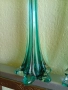 Вази стъкло тюркоазени 40 и 30 см, снимка 3
