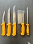 Комплект професионални немски месарски ножове 3 броя със сатър и масат, снимка 2