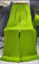 Дамски сатенен панталон цвят лайм с висока талия, универсален размер, снимка 1 - Панталони - 44790544