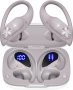 GameXtrem Безжични слушалки Bluetooth с калъф за безжично зареждане,IPX7 водоустойчиви, бели и черни