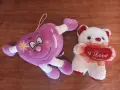 Плюшени играчки Мече и Сърце говорещо, снимка 1