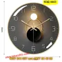 Безшумен стенен часовник - черен със златиста рамка - КОД 4443, снимка 3