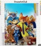 Зоотопия Зоотрополис Zootropolis детски 5D гоблен диамантен картина мозайка по схема с камъчета, снимка 1
