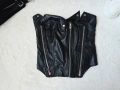 Дамски кожен корсет бюстие топ, снимка 3