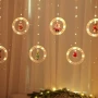 Светещи LED рингове с коледни фигурки, тип завеса 3м, 10 ринга на батерии. Пренесете магията на Коле, снимка 3