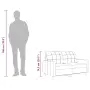 vidaXL 2-местен диван, тъмносив, 140 см, плат, снимка 9