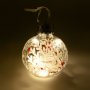 2 броя LED светеща Коледна топка, Прозрачна, Снежинки и клонче 8см, снимка 1 - Други стоки за дома - 42688562