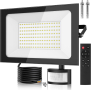 150 W LED охранителни светлини с PIR сензор за движение, дистанционно, снимка 1 - Външни лампи - 44632610