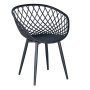 Икономични дизайнерски градински пластмасови столове кресла в черен цвят , снимка 4
