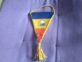 Румъния футболен флаг винтидж 16х11см-ресни 3см, снимка 4