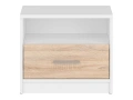Нощно шкафче NEPO PLUS KOM1S – бяло/дъб сонома, снимка 1