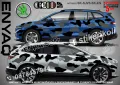 Skoda ENYAQ SK-SJV3-SK-EN Кaмуфлаж Офроуд Джип Пикап Лодка Camouflage Off-Road стикери, снимка 1