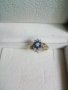 18k. златен пръстен с диаманти и сапфири, снимка 18