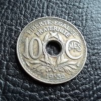Стара монета 10 сантима 1935 г. Франция - красива !, снимка 5 - Нумизматика и бонистика - 42211307