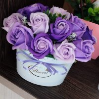 Луксозна кутия със сапунени рози, снимка 2 - Подаръци за жени - 38515639