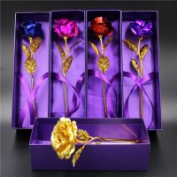 24K Gold Rose Златна роза Луксозен подарък за Св. Валентин, снимка 4 - Подаръци за жени - 39614007