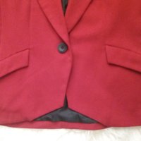 Удължено сако в тъмночервен цвят, снимка 2 - Сака - 44429609