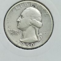1/4 долар 1950 г сребро

, снимка 2 - Нумизматика и бонистика - 41680729