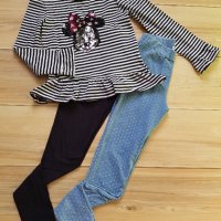 Лот клинчета и блузка Disney 140см, снимка 1 - Детски клинове - 42292463