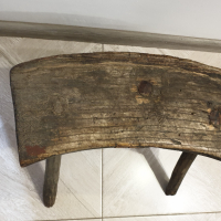 Старо трикрако столче, снимка 3 - Антикварни и старинни предмети - 44758119