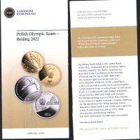 Брошура (листовка) Монети Олимпийски отбор в Пекин 2022 от Полша , снимка 1 - Филателия - 41827052