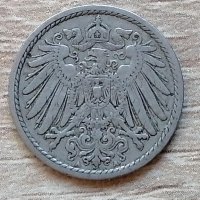 Германия 5 пфенига, 1901 "А" - Берлин д66, снимка 2 - Нумизматика и бонистика - 33797275