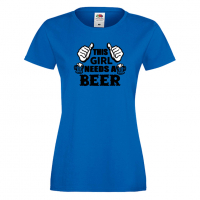 Дамска тениска This Girl Needs A Beer 3,Празник,Бира,Бирфест,Beerfest,Подарък,Изненада, снимка 4 - Тениски - 36376369