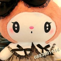 Готик кукла Плюшени Куроми и Мелоди Gothic Kuromi and Melody, снимка 4 - Плюшени играчки - 41474600