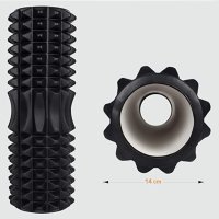Големи Черни Фоумролер (таралеж) два размера 45x14 Foam roller, снимка 7 - Фитнес уреди - 40769251