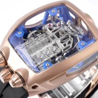 Мъжки часовник Jacob& Co Bugatti Chiron W-16 с автоматичен механизъм, снимка 3 - Луксозни - 42113948