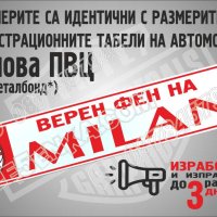 Табелка Milan, снимка 1 - Фен артикули - 42358720