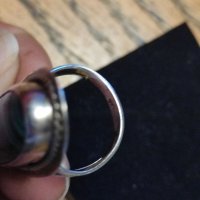 Сребърен пръстен с малахит (105), снимка 5 - Пръстени - 39867663