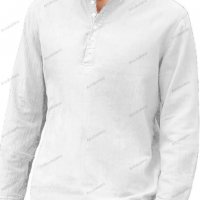 Едноцветна мъжка ежедневна риза с дълги ръкави и копчета, 5цвята - 023, снимка 5 - Ризи - 39801385