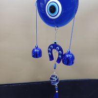 Синьо око - Вятърен звънец назар подкова око   , снимка 2 - Декорация за дома - 42676135