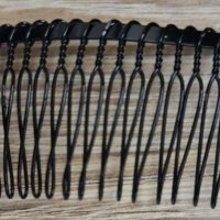 Гребен-шнола за коса, метален в черен цвят, снимка 1 - Аксесоари за коса - 39122807