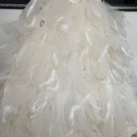 Бяла рокля с пера, снимка 5 - Сватбени аксесоари - 41266254