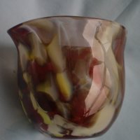 Декоративна дълбока стъклена купа Многоцветно стъкло  Мурано, снимка 6 - Други ценни предмети - 40148474