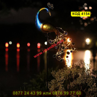 Градинска соларна лампа LED, във формата на паун - КОД 4154, снимка 16 - Соларни лампи - 44681841