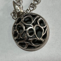 Сребърен синджир с висулка 925, 8,85гр, снимка 5 - Колиета, медальони, синджири - 44569367