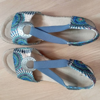 Сини стилни сандали 40номер, снимка 5 - Сандали - 36500962