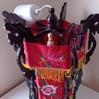 Китайски Фенер плат и дърво, снимка 5 - Антикварни и старинни предмети - 35979491