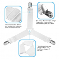 ЛАСТИЧНИ ДЪРЖАЧИ ЗА ЧАРШАФИ, ТРОЙНИ 4 бр- код 2939, снимка 5 - Спално бельо - 36421765