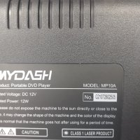 MYDASH MP10A преносим DVD плейър 10,1 инча черен , Портативен плейър с калъф, снимка 12 - Плейъри, домашно кино, прожектори - 41264338