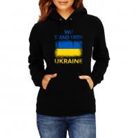 Суитшърт Дамски Суитчър/ We Stand With Ukraine,спрете войната, подкрепям Укркайна,, снимка 1 - Суичъри - 36230291