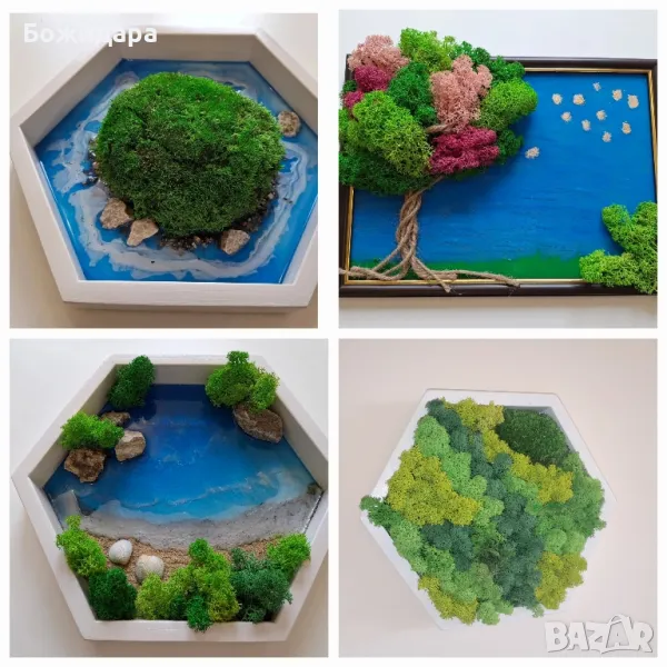 Картини пана със скандинавски мъх и смола, снимка 1