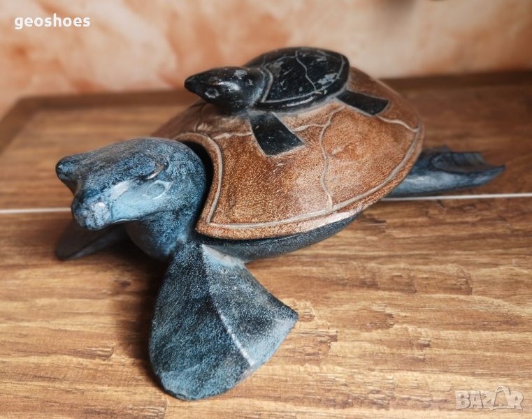 Дървена фигура пепелник костенурка , снимка 1