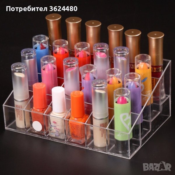 ПРОЗРАЧЕН ОРГАНАЙЗЕР ЗА 24 ЧЕРВИЛА И ЛАКОВЕ, снимка 1