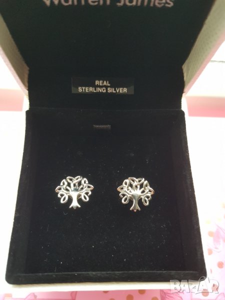 Сребърни обеци 925, снимка 1