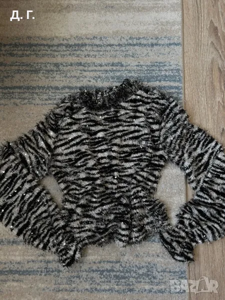 Блуза с принт на зебра, снимка 1